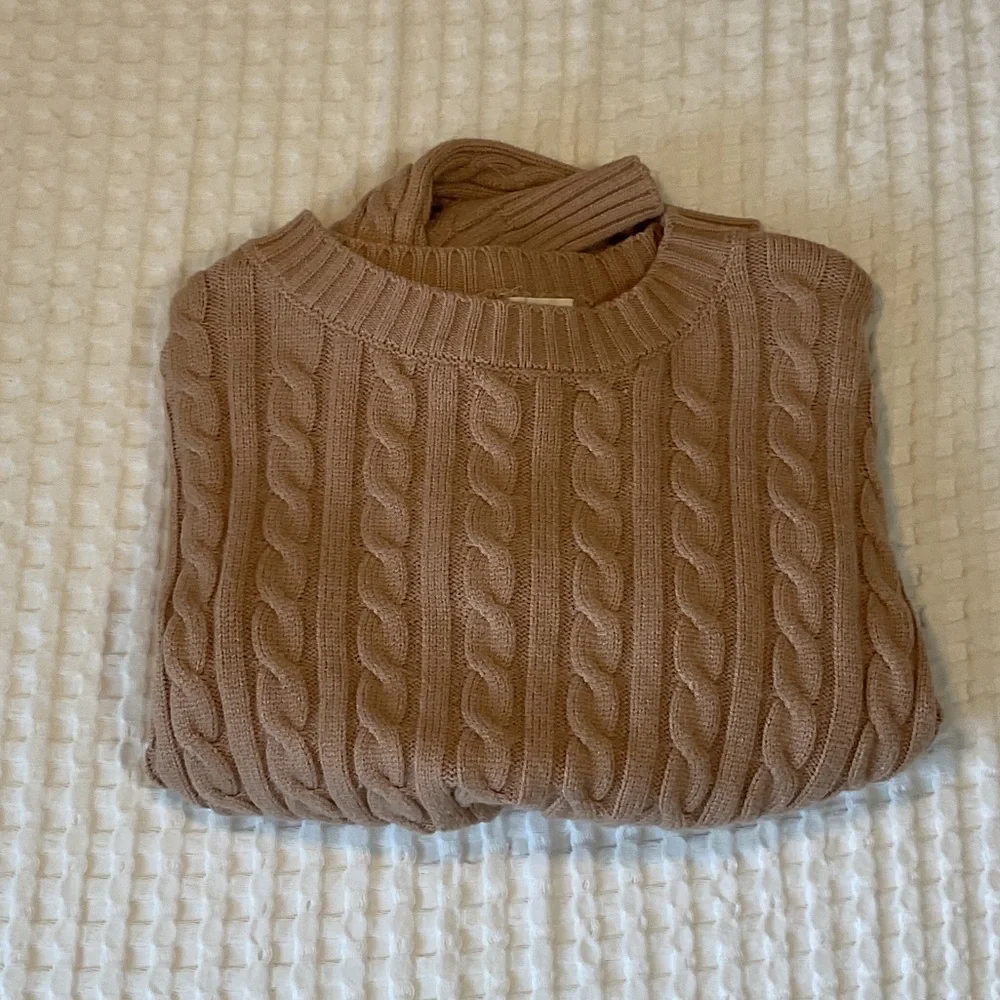 Altar'd State Cable Knit Sweater in Tan - Picture 4 of 4